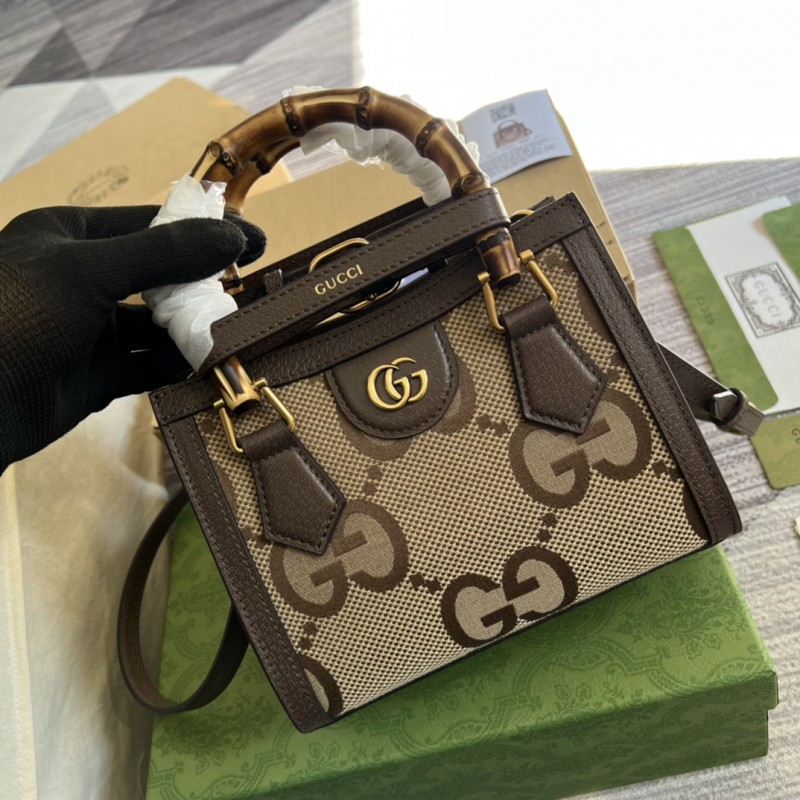 Gucci Replica Usa 660195 GG Canvas Diana Tote Bag